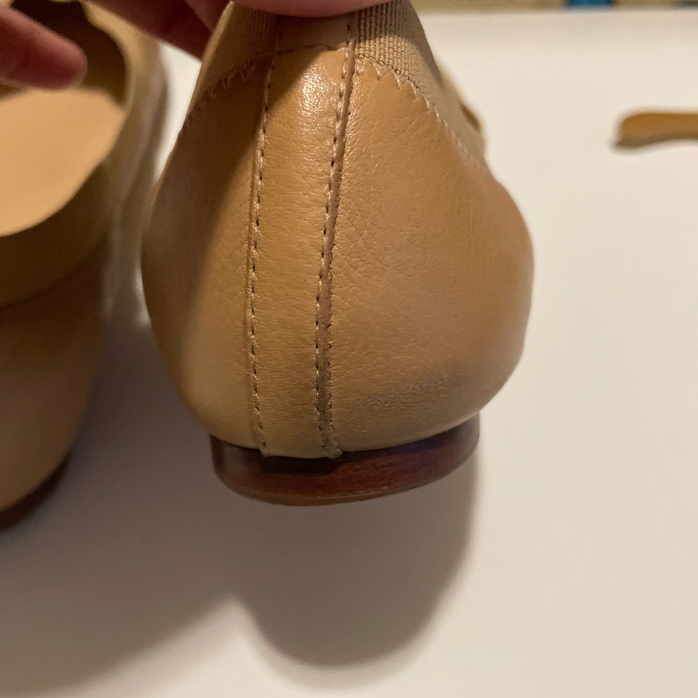 SOLD - Tory Burch Tan Leather Loafers with Medallion - Picture 5 of 10